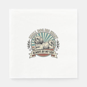 Serviette En Papier Chemise de l'amant du petit chien Compagnon gravé