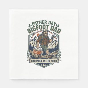 Serviette En Papier Chemise de Papa Bigfoot Fête des Pères Homme de Fa