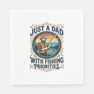 Serviette En Papier Chemise de papa de pêche de jour de père Juste un