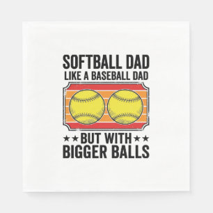Serviette En Papier Chemise de papa de softball Boules plus grosses gr