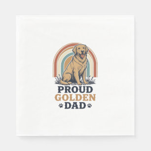 Serviette En Papier Chemise de papa Golden Retriever Cadeau de père de
