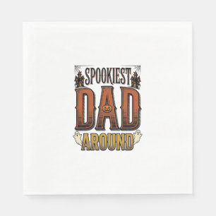 Serviette En Papier Chemise de papa Halloween Père effrayant Gravure v