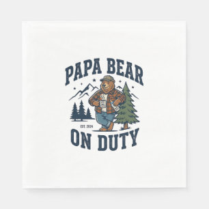 Serviette En Papier Chemise de papa ours en service pour la fête des p