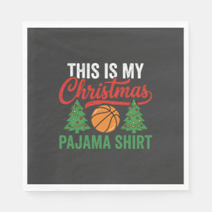 Serviette En Papier Chemise de pyjama de Noël de basket-ball