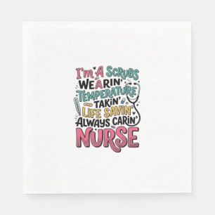 Serviette En Papier Chemise de sauvetage de température de scrubs d'in