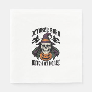 Serviette En Papier Chemise de sorcière d'octobre Halloween vintage an