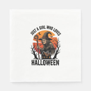 Serviette En Papier Chemise de sorcière Halloween Gravure vintage Cost