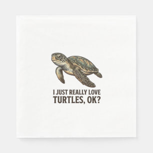 Serviette En Papier Chemise drôle de tortue de mer pour amateur de tor