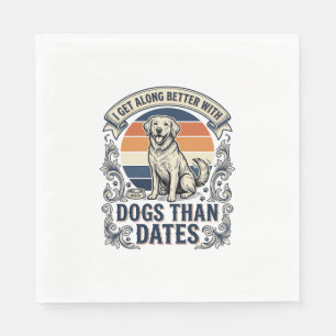 Serviette En Papier Chemise drôle pour amateur de chien Citation de gr