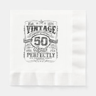 Serviette En Papier Chemise édition limitée vintage 1976 âgée de 50 an