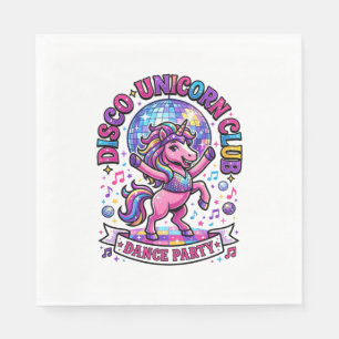 Serviette En Papier Chemise graphique du club de disco licorne commerc