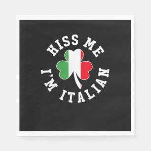 Serviette En Papier Chemise Jour de la Saint Patrick verte - Kiss Me J