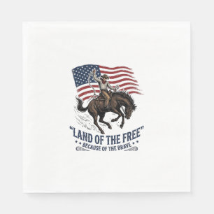Serviette En Papier Chemise occidentale pays des cow-boys patriotes de