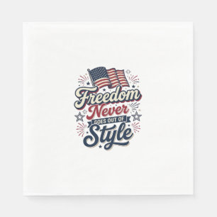 Serviette En Papier Chemise Patriotique La Liberté Ne Se Démode Jamais