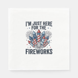 Serviette En Papier Chemise Patriotique Vintage Amateur de Feux d'Arti