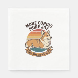 Serviette En Papier Chemise pour amateur de Corgi Gravure vintage Cita