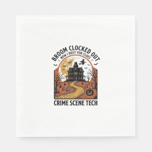 Serviette En Papier Chemise Technicien de Scène de Crime Drôle Hallowe
