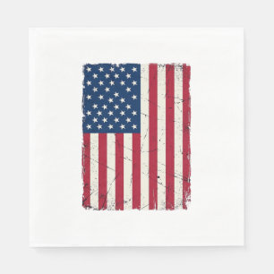 Serviette En Papier Chemise vectorielle du drapeau américain en détres