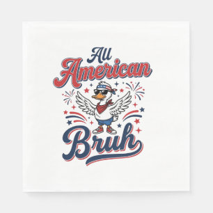 Serviette En Papier Chemise vintage canard patriotique tout américain 