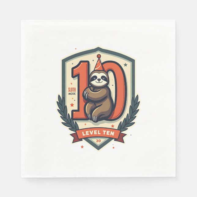 Serviette En Papier Chemise vintage coucher de soleil pour les 10 ans  (Devant)