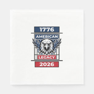 Serviette En Papier Chemise Vintage Eagle 1776 2026 Typographie Patrio