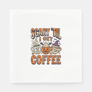 Serviette En Papier Chemise vintage Halloween Café Épouvantable jusqu'
