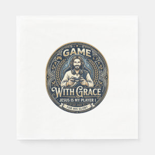 Serviette En Papier Chemise Vintage Jesus Pickleball Graphique Chrétie