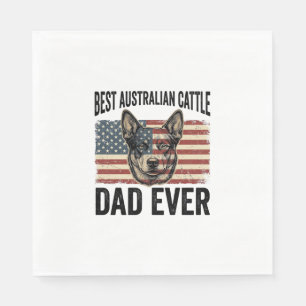 Serviette En Papier Chemise Vintage Patriotique Papa Blue Heeler Austr