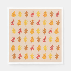 Serviette En Papier Chêne d'automne Feuilles