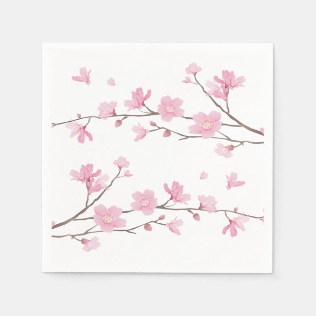 Serviette En Papier Cherry Blossom - Arrière - plan transparent (Devant)