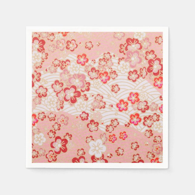Serviette En Papier Cherry Blossom Motif japonais (Devant)