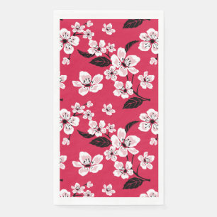 SERVIETTE EN PAPIER CHERRY BLOSSOM - SAKURA (ROUGE)