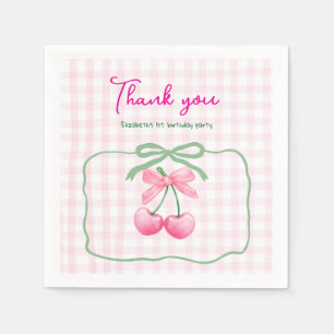 Serviette En Papier Cherry en haut premier anniversaire