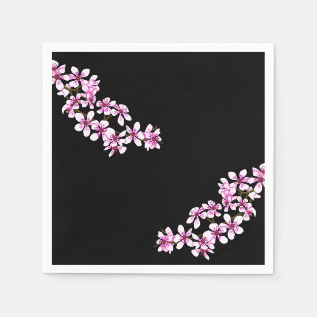 Serviette En Papier Cherry flowers (Devant)