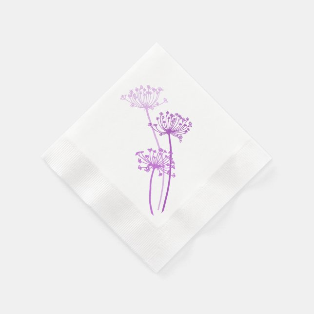 Serviette En Papier chervil mariage / vaches persil pourpre papier ser (Coin)