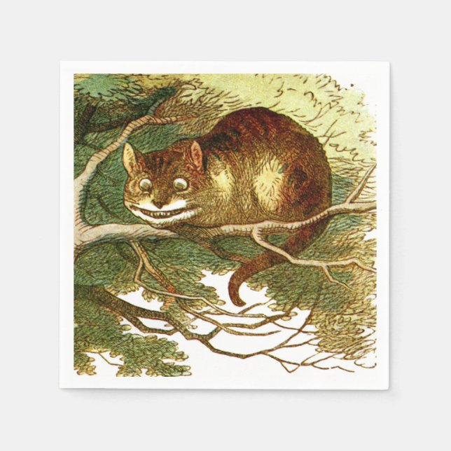 Serviette En Papier Cheshire Cat 2 (Devant)