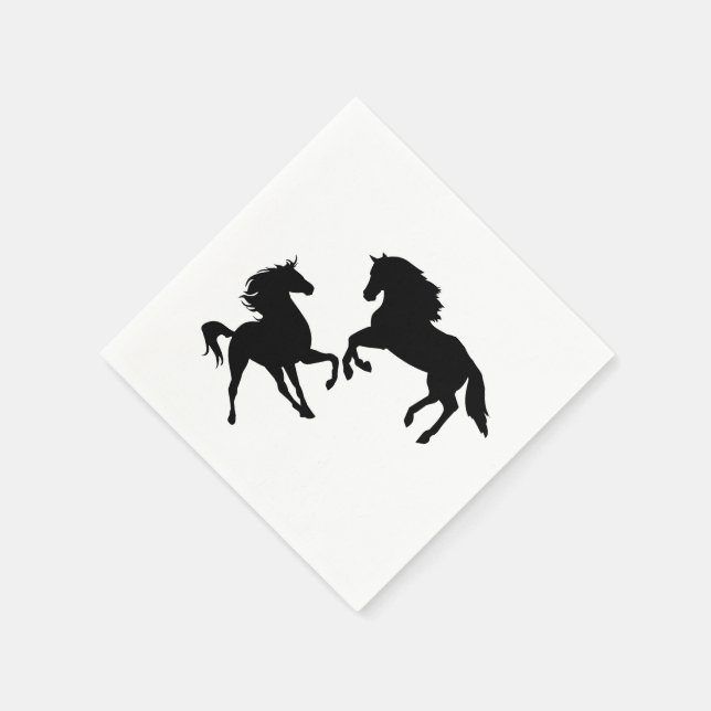 Serviette En Papier Cheval Couple Napkins - Famille (Coin)