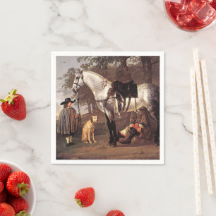 Serviette En Papier Cheval dans un paysage Aelbert Cuyp