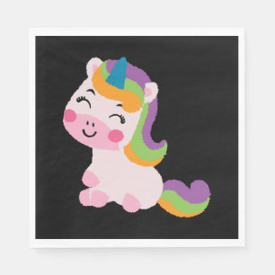 Serviette En Papier Cheval de licorne