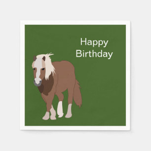 Serviette En Papier Cheval Nature Animaux Fête d'Anniversaire