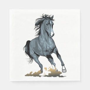 Serviette En Papier Cheval Western Country Cow-boy Cow-girl Chevaux