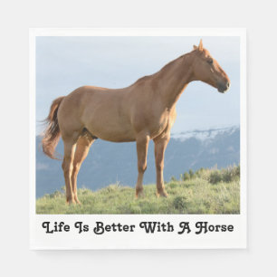 Serviette En Papier Cheval Western Country Cowboy Équestre Ferme Poney