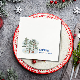 Serviette En Papier Cheval Winter bébé son froid dehors