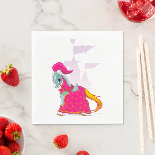 Serviette En Papier Chevalier médiéval cheval en armure Fantaisie
