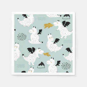 Serviette En Papier Chevaliers et Dragons   Fête d'anniversaire de Fai