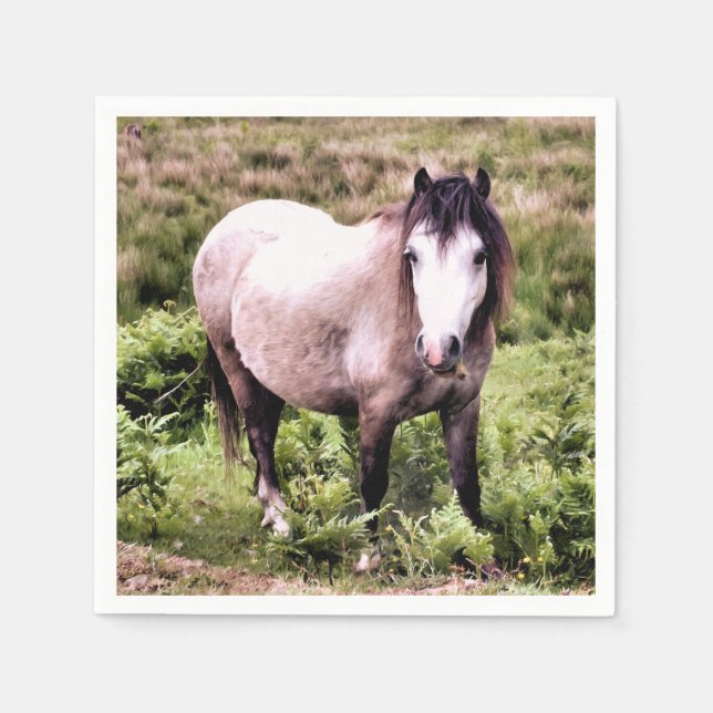 SERVIETTE EN PAPIER CHEVAUX (Devant)