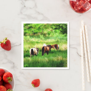 SERVIETTE EN PAPIER CHEVAUX