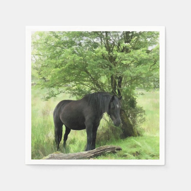 SERVIETTE EN PAPIER CHEVAUX (Devant)