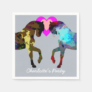 Serviette En Papier Chevaux Bleus Papier Personnalisé serviettes