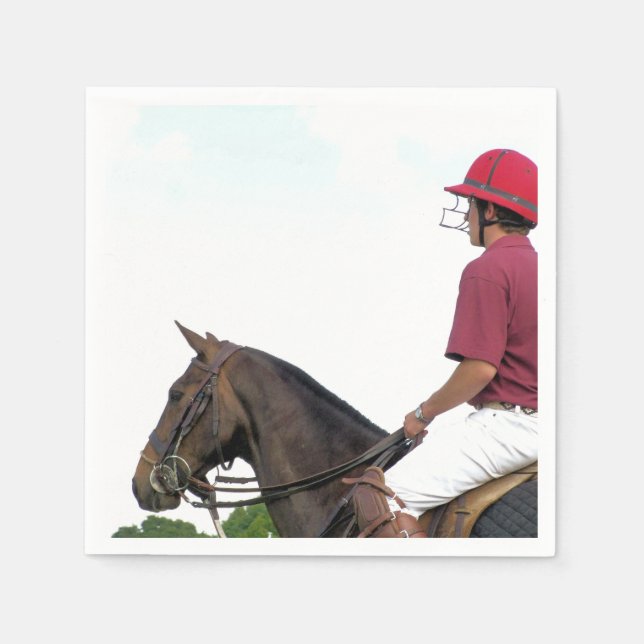 SERVIETTE EN PAPIER CHEVAUX SPORTIFS (Devant)